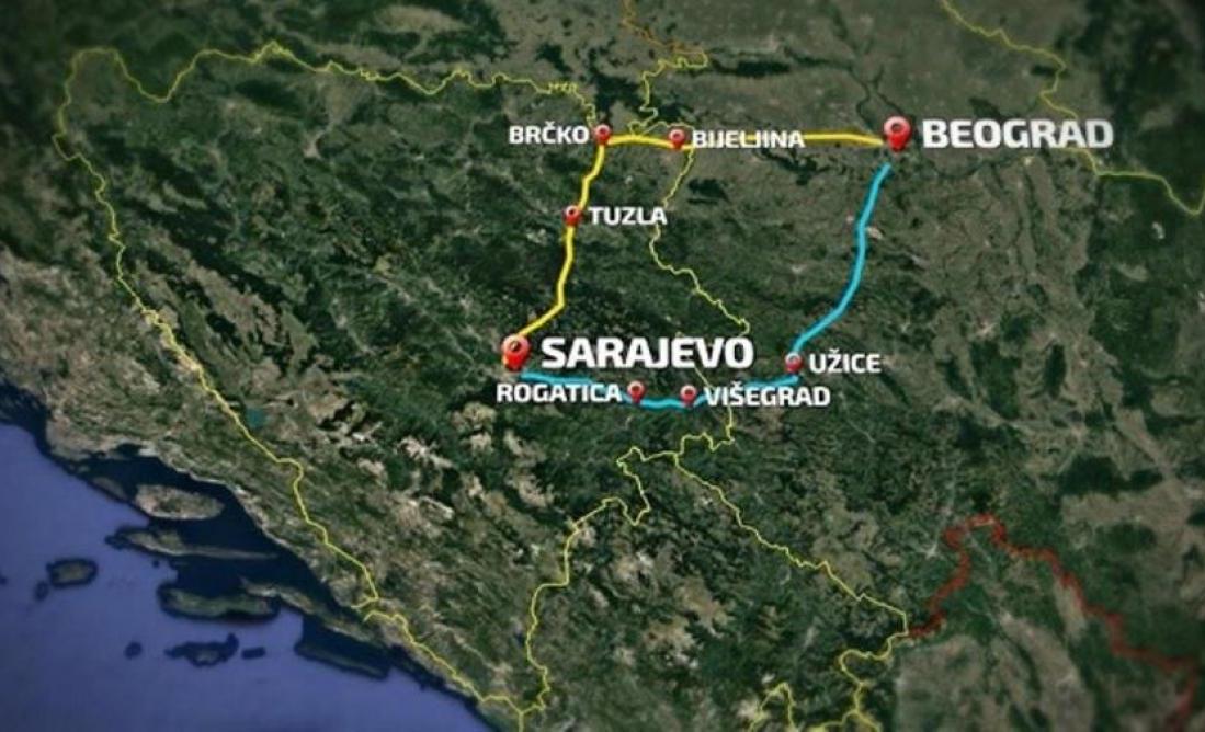 autoput sarajevo_beograd_karta